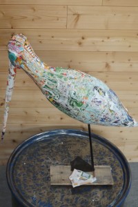 oiseau papier mâché