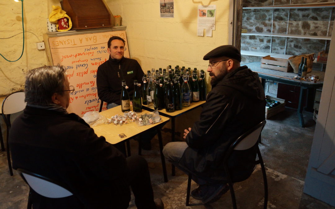 Le cidre est en bouteilles