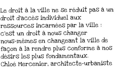 Le droit à la ville