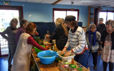 préparation pesto ail des ours