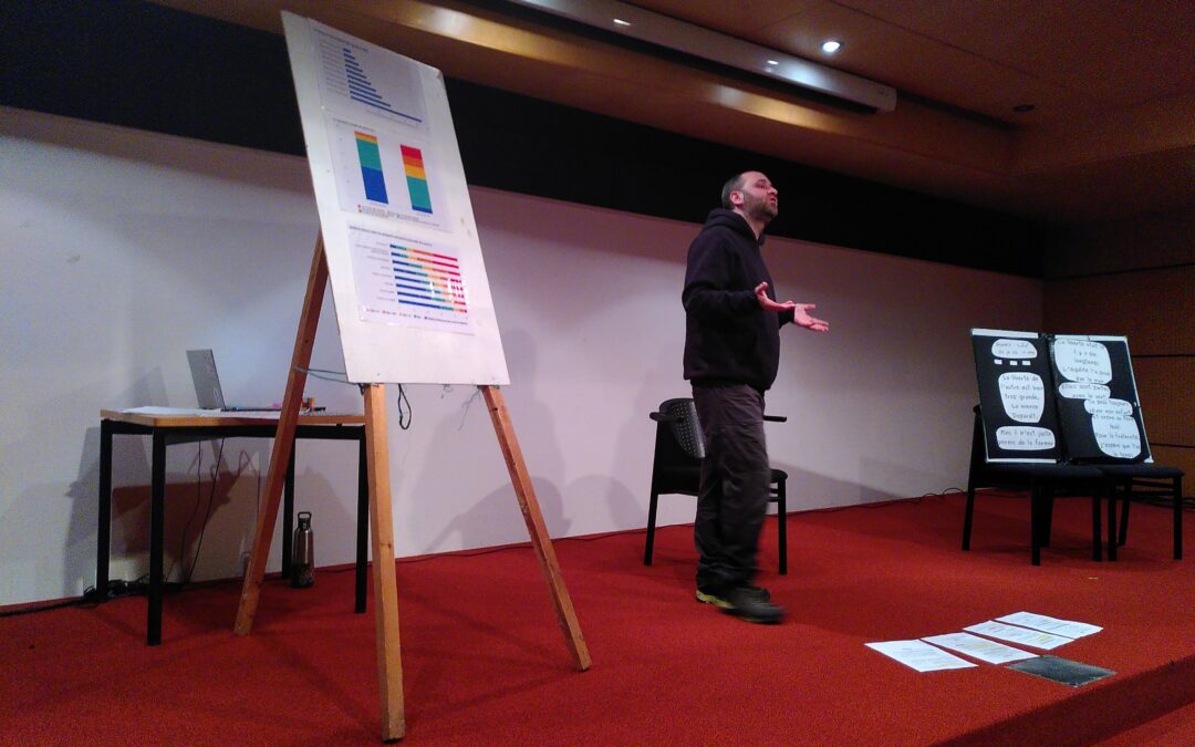 Conférence-gesticulée : le casse-tête démocratique